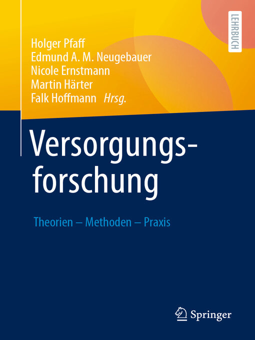 Title details for Versorgungsforschung by Holger Pfaff - Available